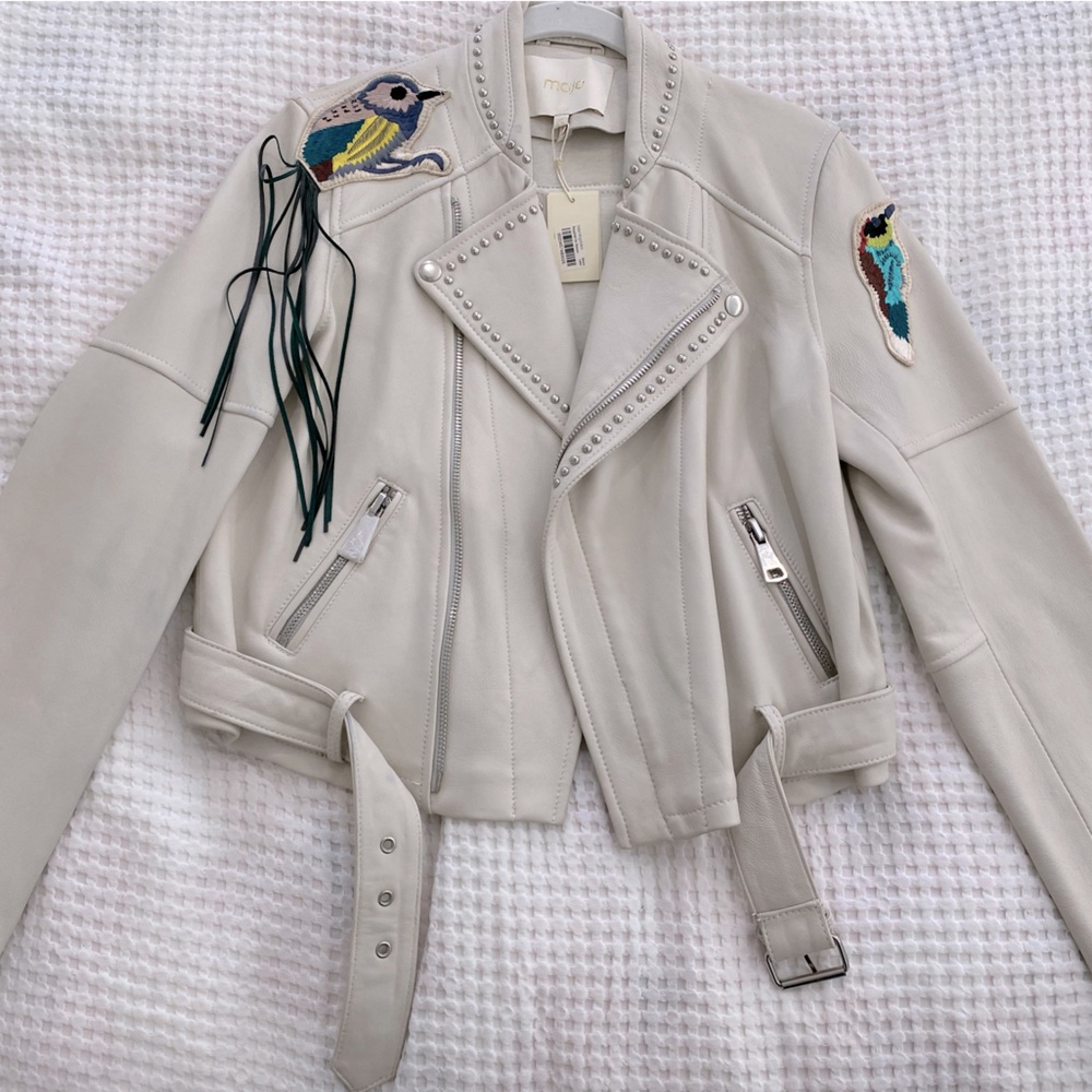 NWT Maje leather jacket, never worn